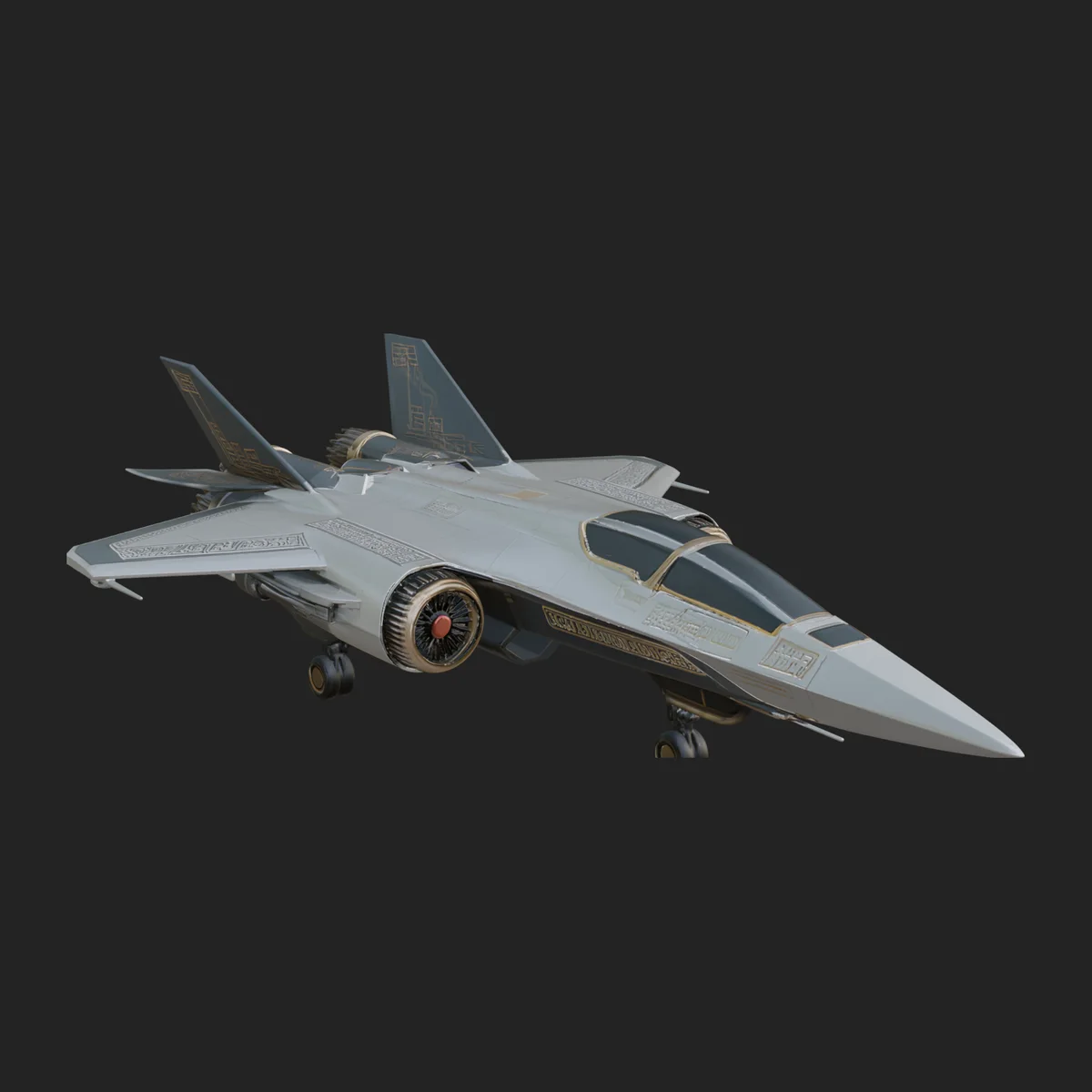 Sci Fi Fighter Craft Model Design 9