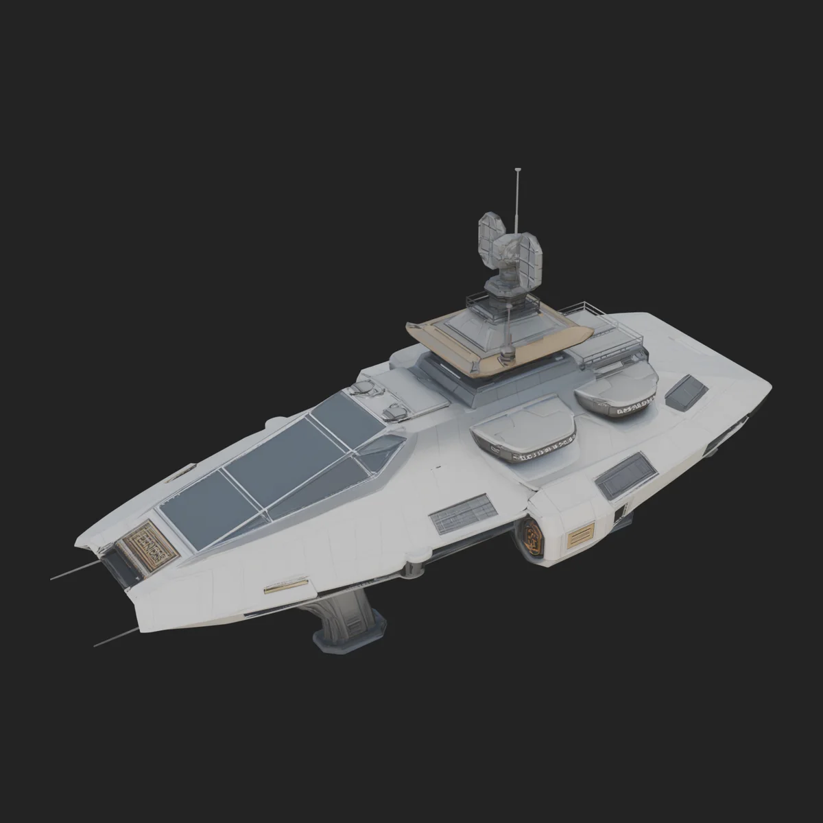 Sci Fi Patrol Boat Model Design 4