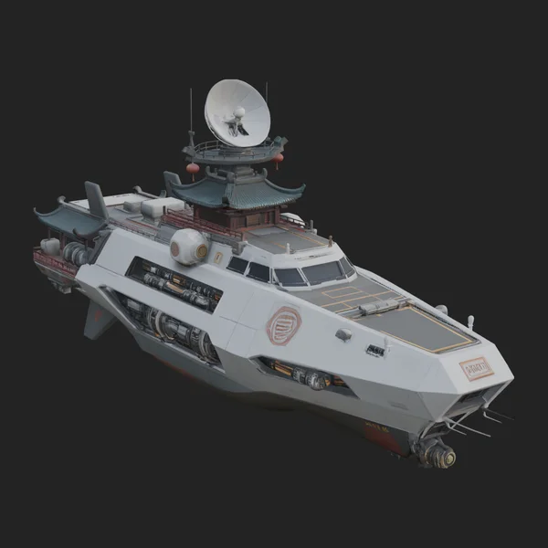 Sci Fi Patrol Boat Model Design 6