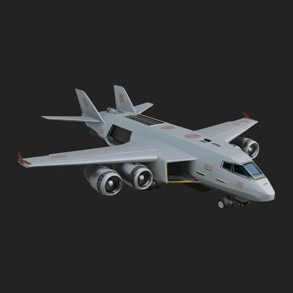 Sci Fi Transport Plane Model Design 2