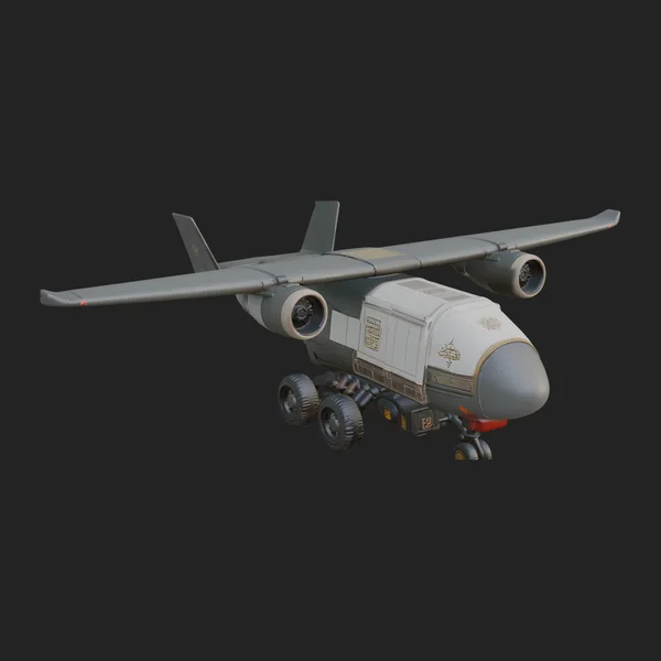 Sci Fi Transport Plane Model Design 6