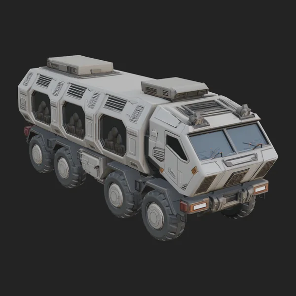Sci Fi Transport Truck Model Design 1