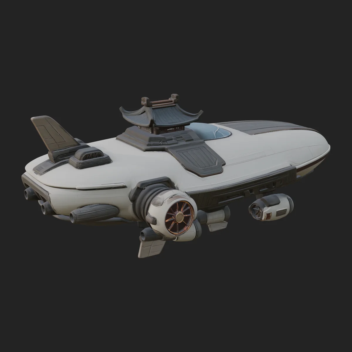 Sci Fi Transport Truck Model Design 10