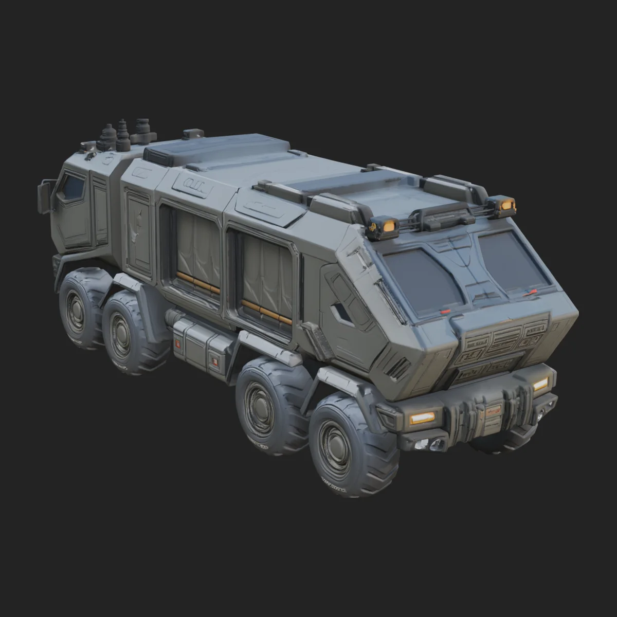Sci Fi Transport Truck Model Design 2