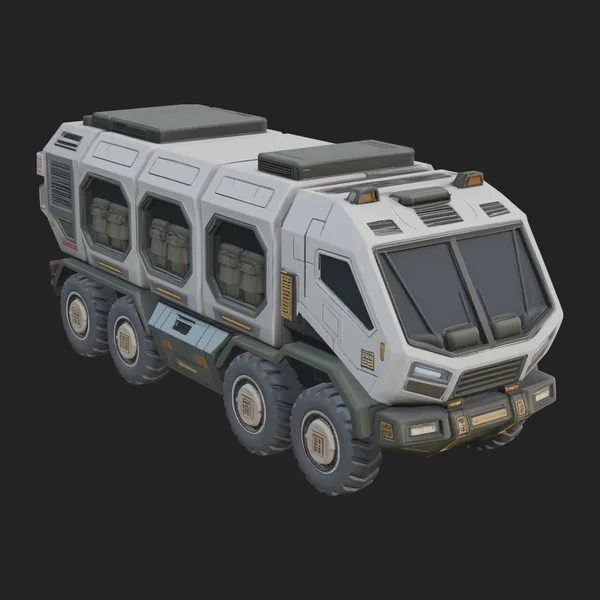 Sci Fi Transport Truck Model Design 6