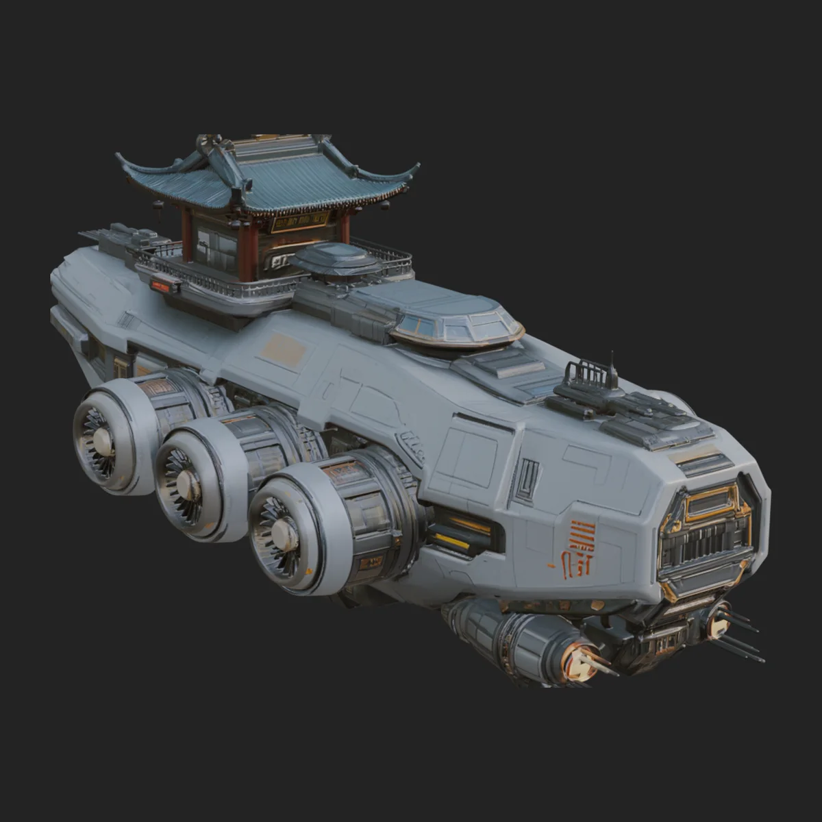 Sci Fi Transport Truck Model Design 7