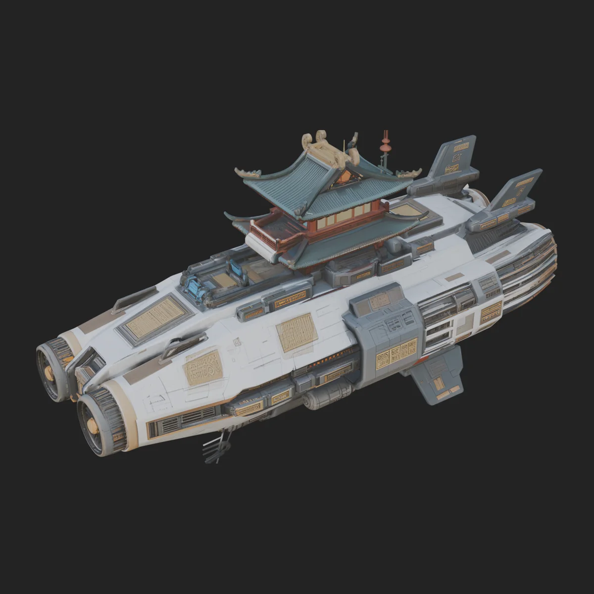 Sci Fi Transport Truck Model Design 8