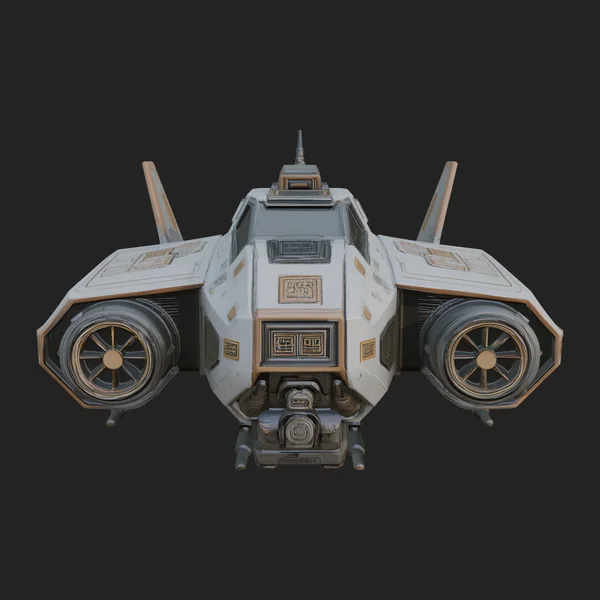 Sci Fi VTOL Craft Model Design 10