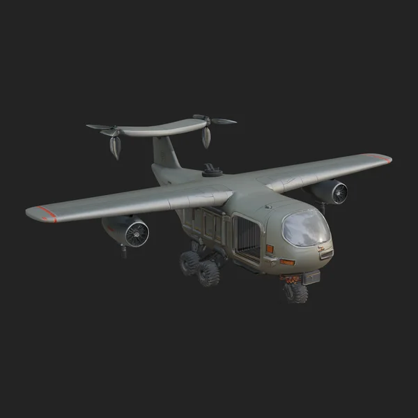 Sci Fi VTOL Craft Model Design 12