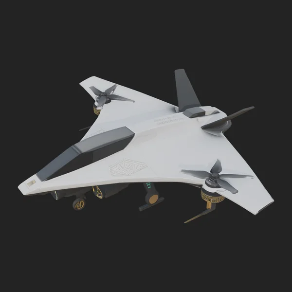Sci Fi VTOL Craft Model Design 14
