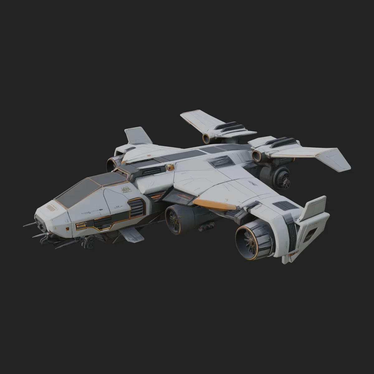 Sci Fi VTOL Craft Model Design 19