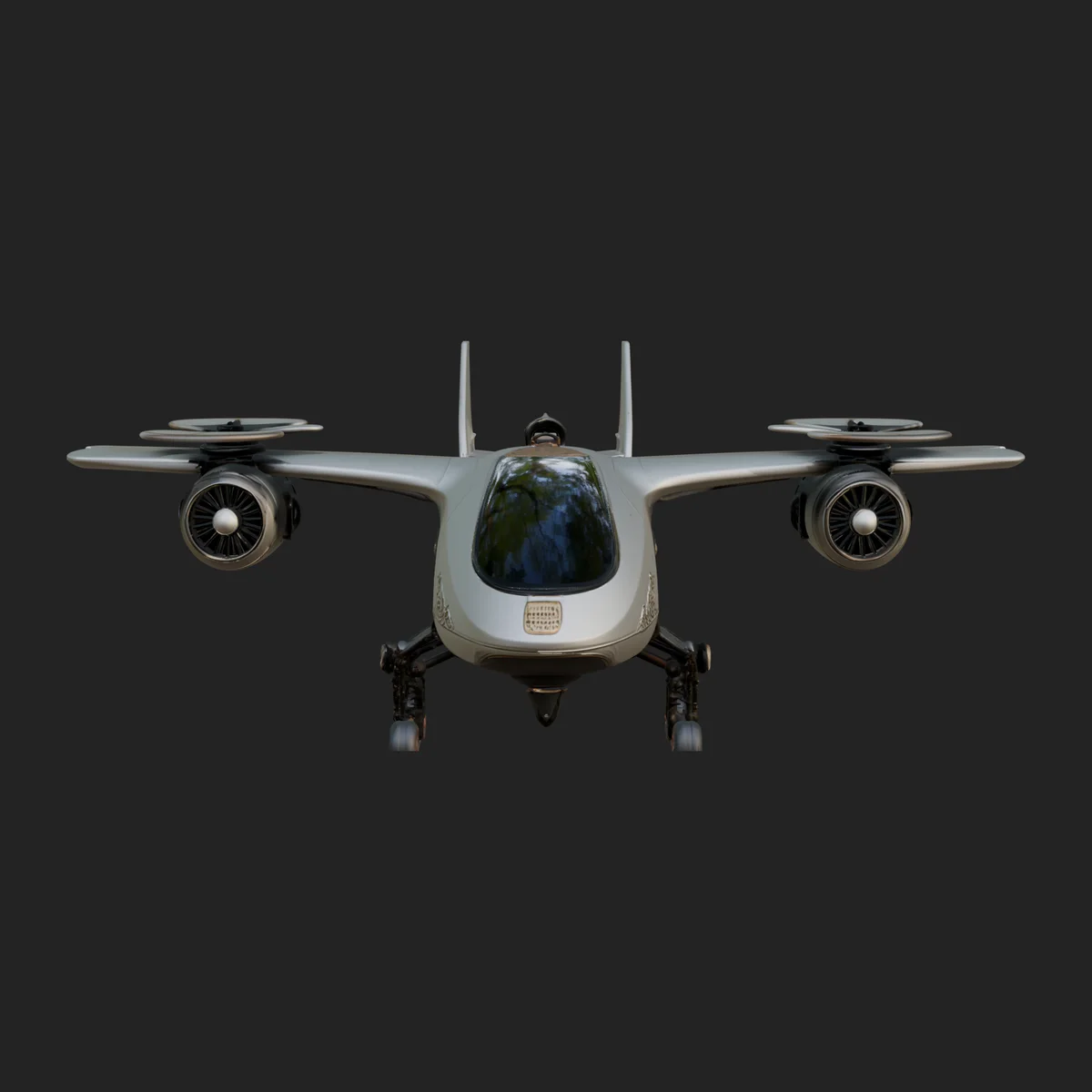 Sci Fi VTOL Craft Model Design 20
