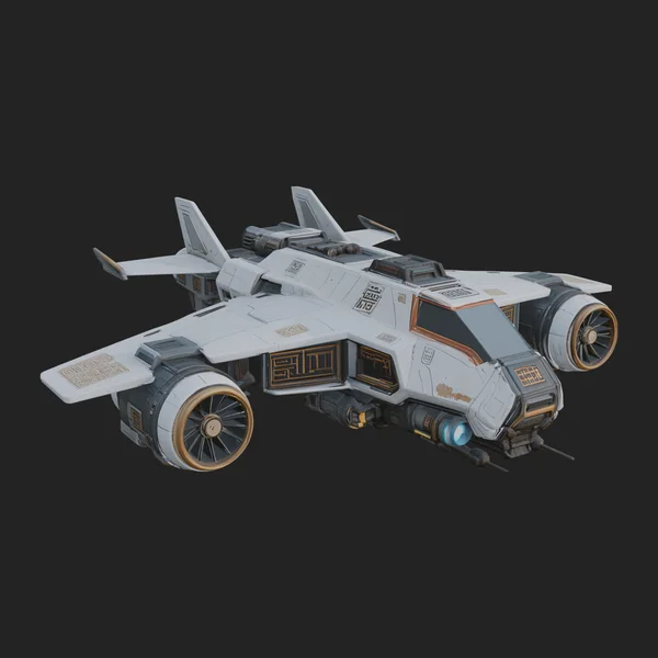 Sci Fi VTOL Craft Model Design 21