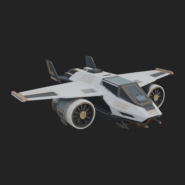 Sci Fi VTOL Craft Model Design 23
