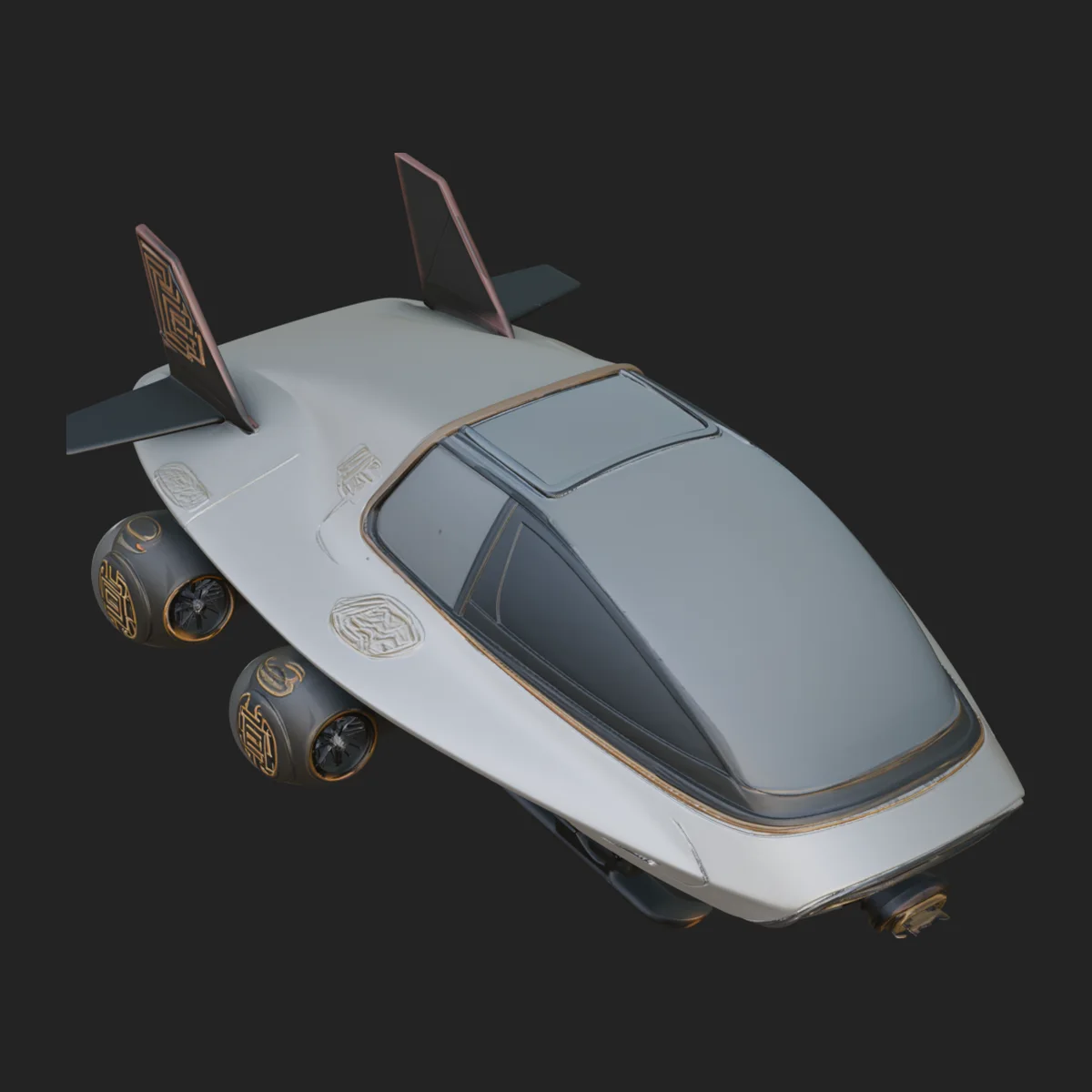 Sci Fi VTOL Craft Model Design 25