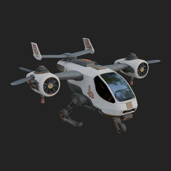 Sci Fi VTOL Craft Model Design 26
