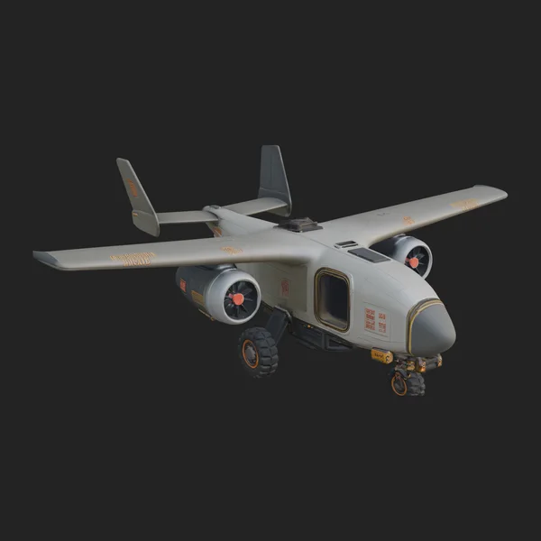 Sci Fi VTOL Craft Model Design 27