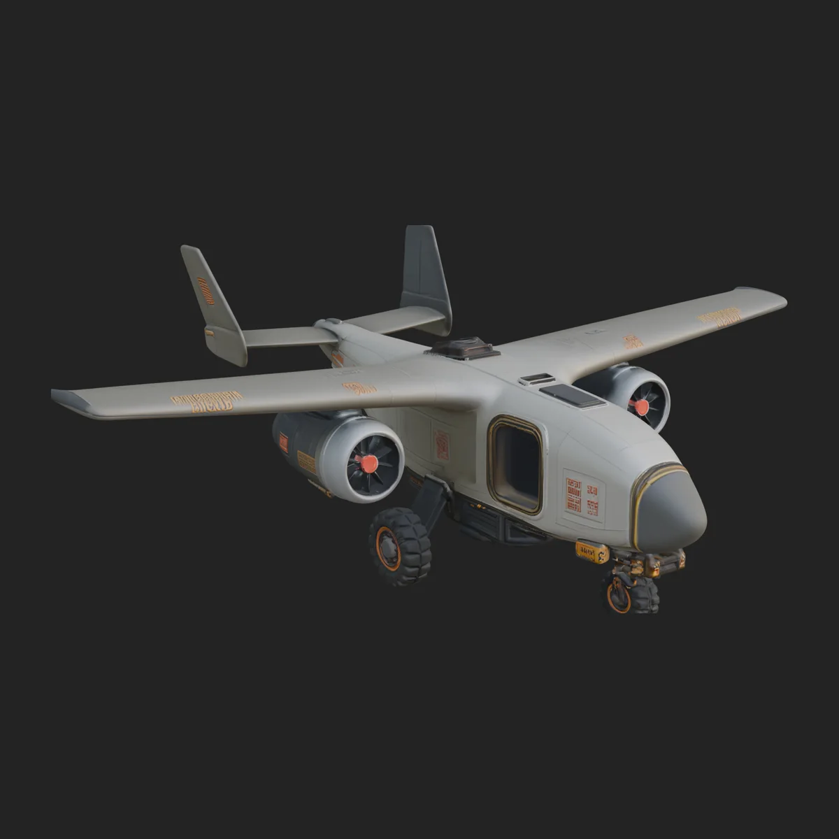 Sci Fi VTOL Craft Model Design 27