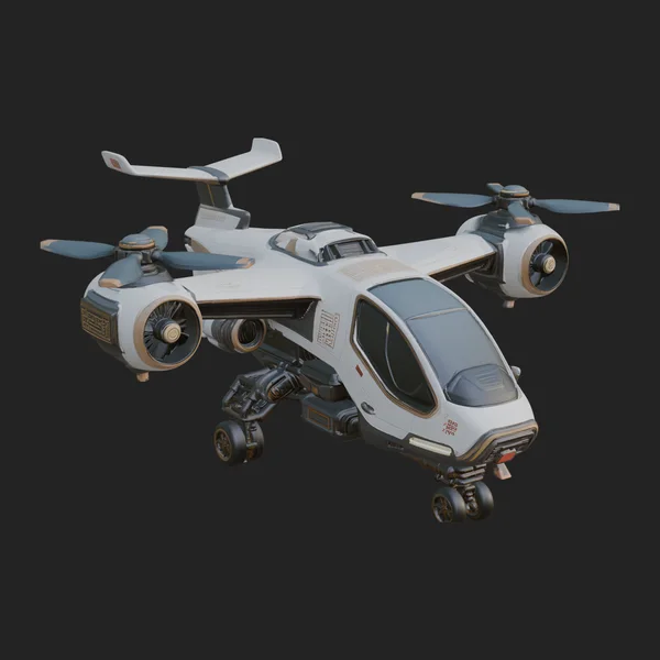 Sci Fi VTOL Craft Model Design 29