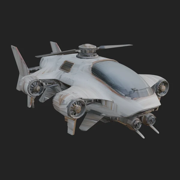 Sci Fi VTOL Craft Model Design 3