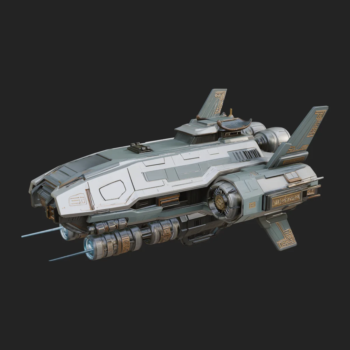 Sci Fi VTOL Craft Model Design 30