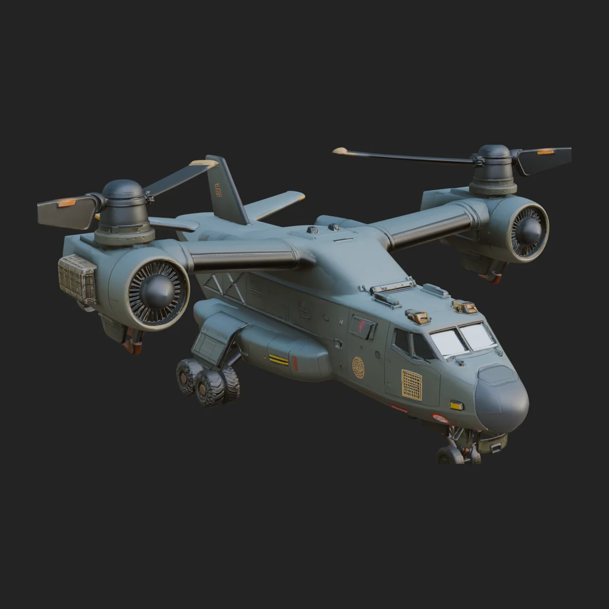 Sci Fi VTOL Craft Model Design 31