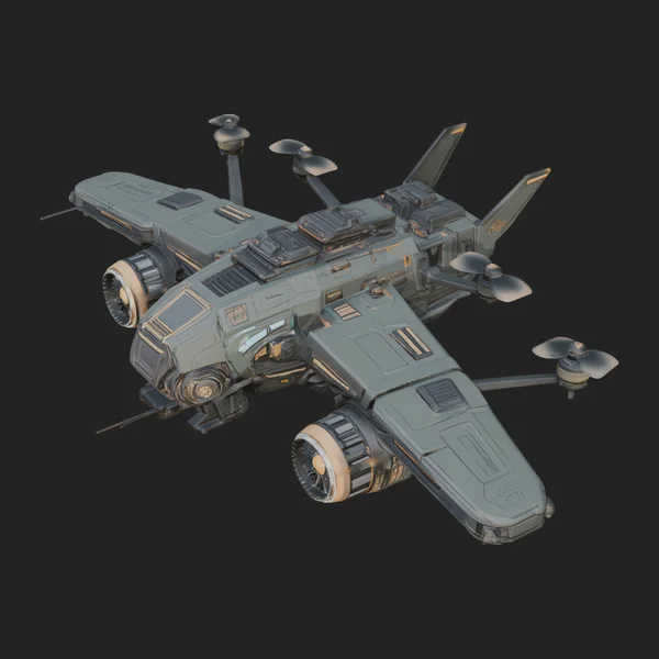 Sci Fi VTOL Craft Model Design 32