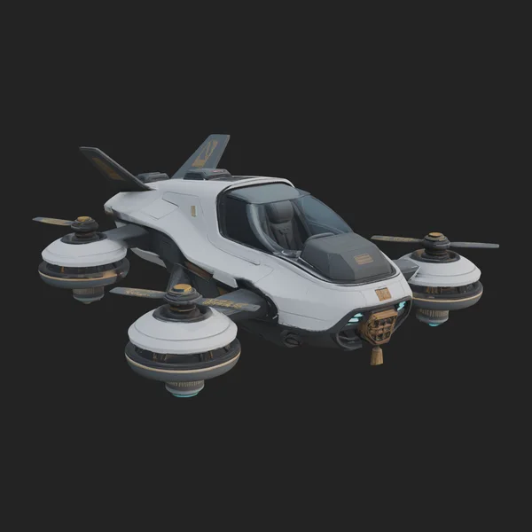 Sci Fi VTOL Craft Model Design 33