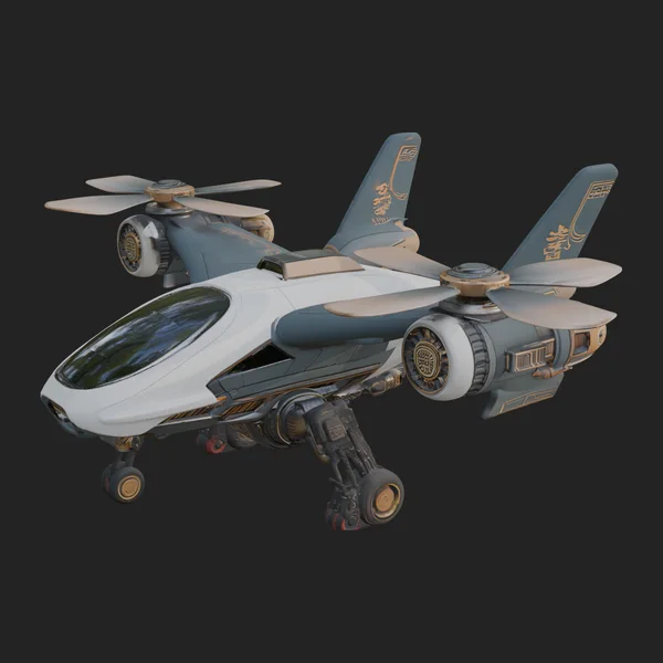Sci Fi VTOL Craft Model Design 4