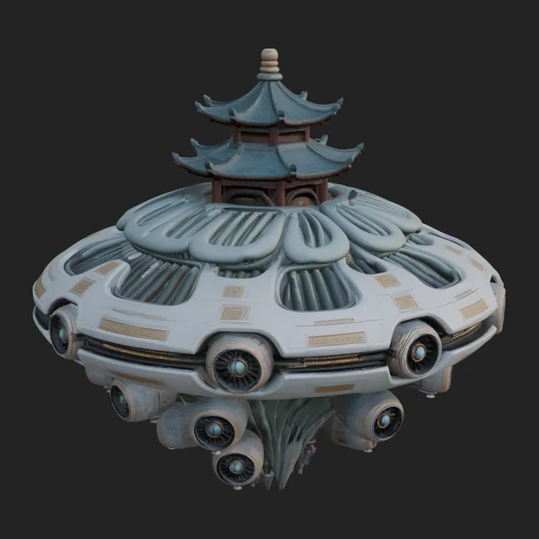 Sci Fi VTOL Craft Model Design 41