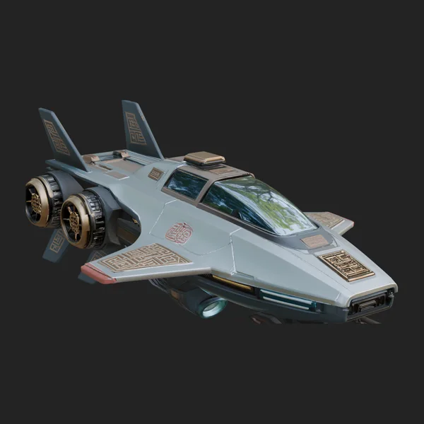 Sci Fi VTOL Craft Model Design 49