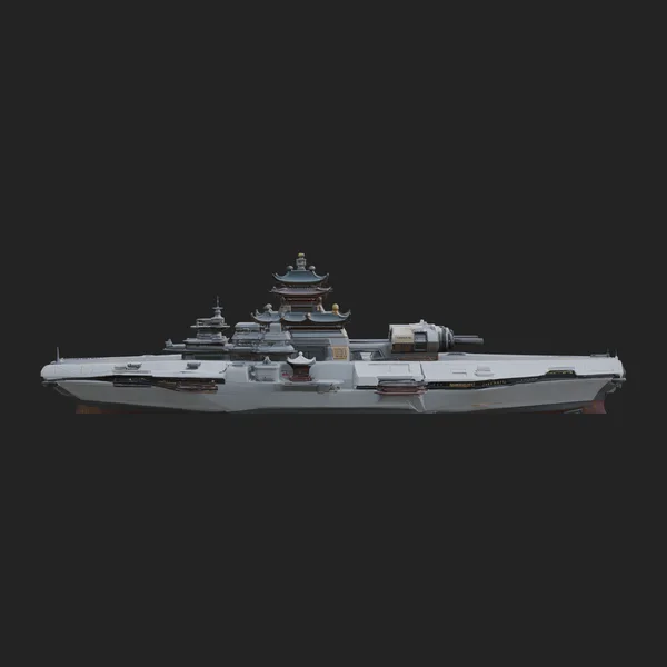 Sci Fi Warship Model Design 1