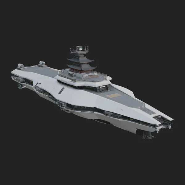 Sci Fi Warship Model Design 10