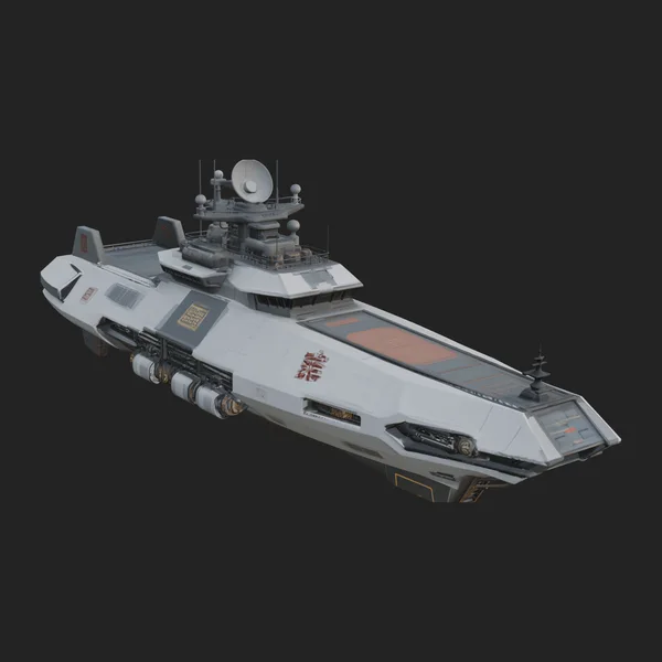 Sci Fi Warship Model Design 11