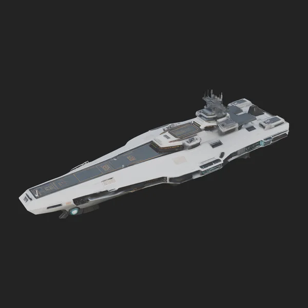 Sci Fi Warship Model Design 12
