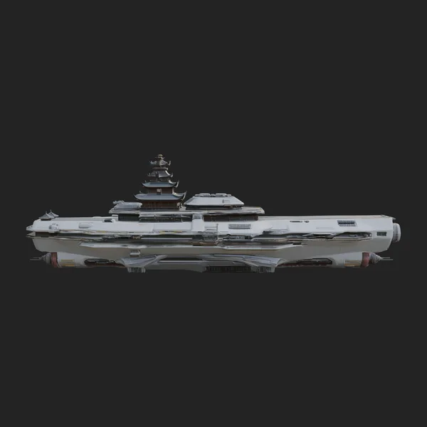 Sci Fi Warship Model Design 16
