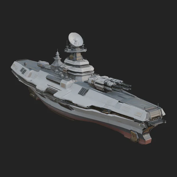 Sci Fi Warship Model Design 19