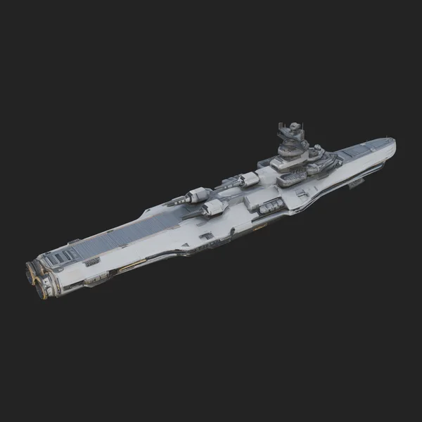 Sci Fi Warship Model Design 21