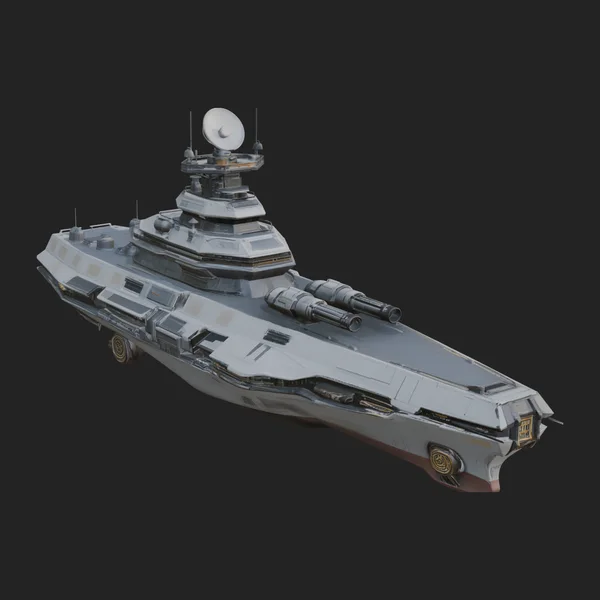 Sci Fi Warship Model Design 24