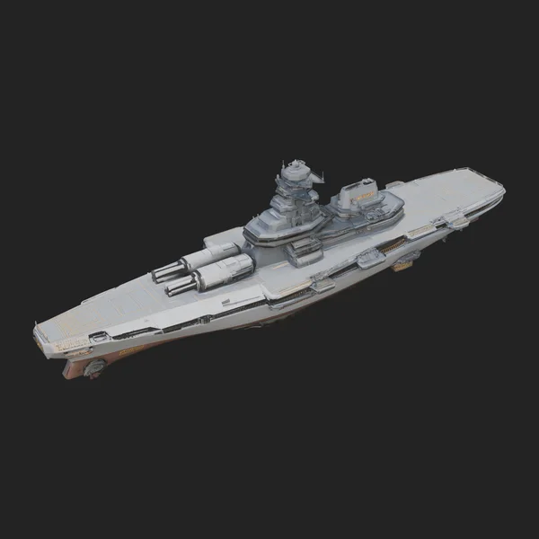 Sci Fi Warship Model Design 5
