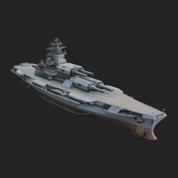 Sci Fi Warship Model Design 8