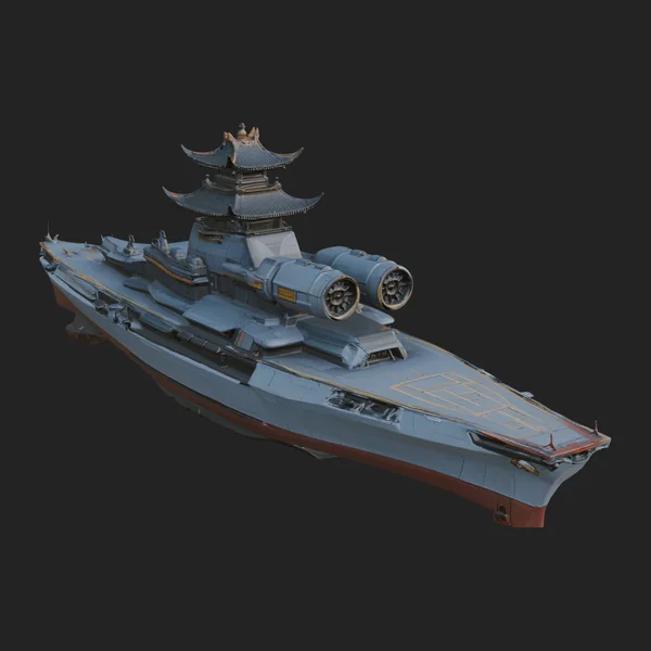 Sci Fi Warship Model Design 9