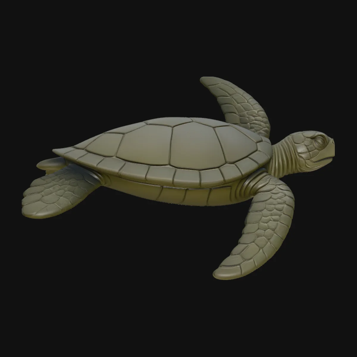 Sea Turtle Statue Design 3