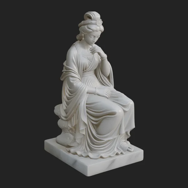Seated Robed Guanyin Statue Design 1