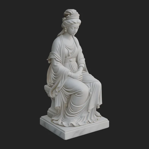 Seated Robed Guanyin Statue Design 3