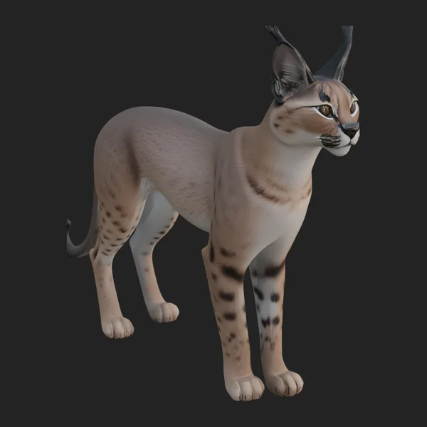 Serval Cat Statue Design 1