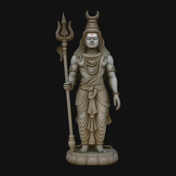 Shiva with Trident Statue Design 1
