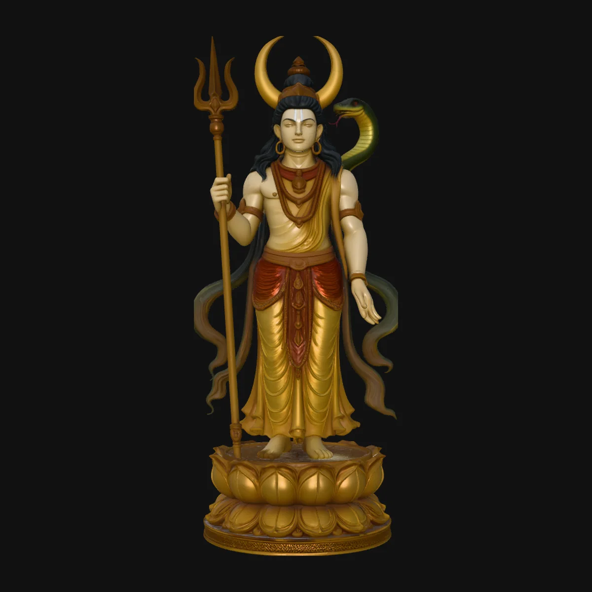 Shiva with Trident Statue Design 4