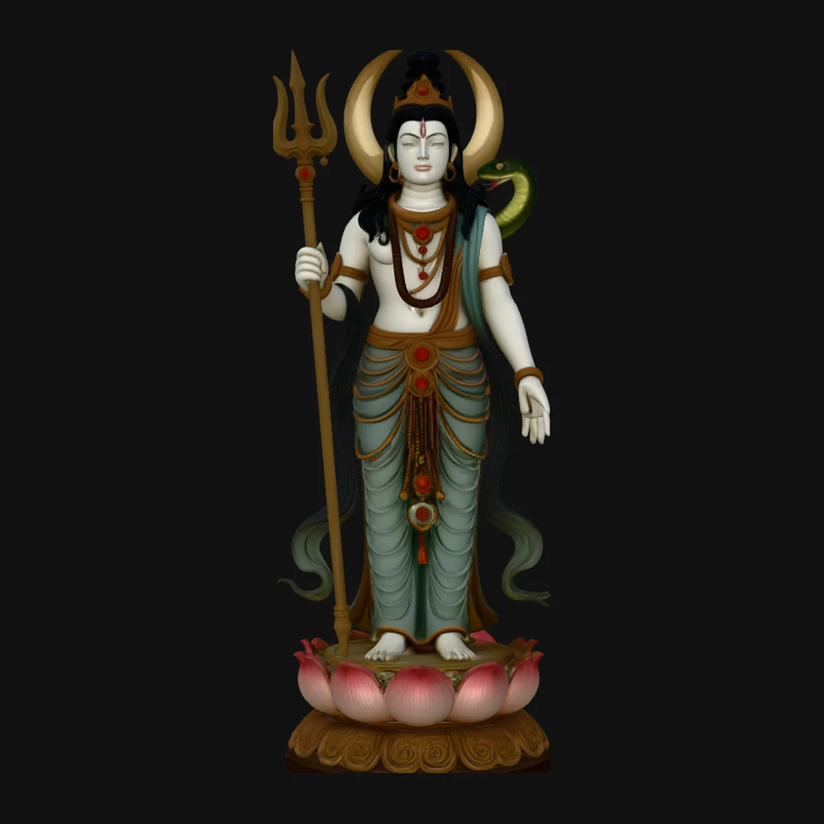 Shiva with Trident Statue Design 5