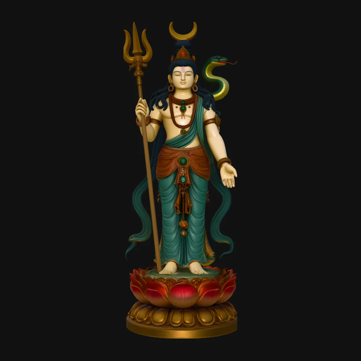 Shiva with Trident Statue Design 6